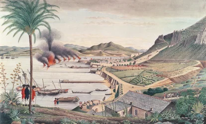 Gibraltar en la mañana después del gran ataque franco-español, 1783